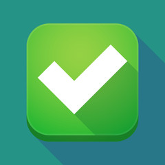 Long shadow app icon with a check mark