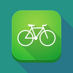 Long shadow app icon with a bicycle