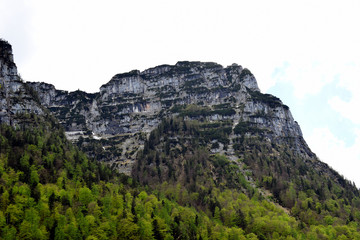 Fototapeta na wymiar Mountain on German Alpine Road, Bavaria, Germany near Berchtesgaden.
