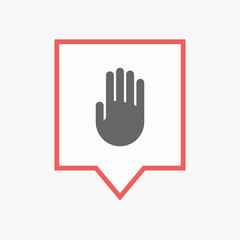 Fototapeta premium Isolated tooltip with a hand