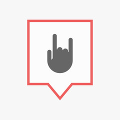 Isolated tooltip with a rocking hand