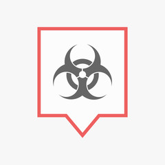Isolated tooltip with a biohazard sign