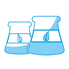 nuclear plant with leaf icon over white background. ecology and sustainability design. vector illustration