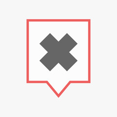 Isolated tooltip with an irritating substance sign