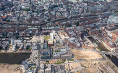 Fototapeta premium Hamburg Panorama fome above