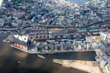 Hamburg Panorama fome above