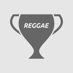 Isolated cup with    the text REGGAE