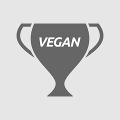 Isolated cup with    the text VEGAN