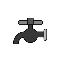 water faucet icon over white background. vector illustration