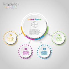 Abstract infographics business options template. Vector illustration.