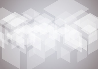 Abstract gray transparent square background
