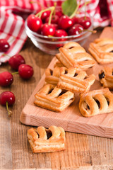 Cherry pastry pies.