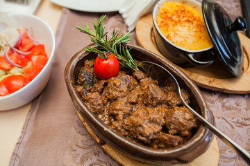 Restaurant served food
