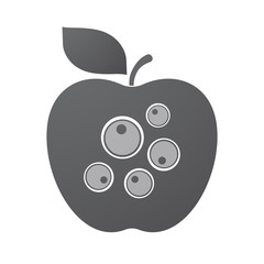 Isolated apple fruit with oocytes