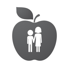 Isolated apple fruit with a childhood pictogram