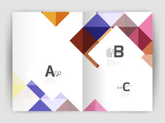 Minimalistic square brochure or leaflet business template