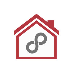 Isolated house with an infinite sign