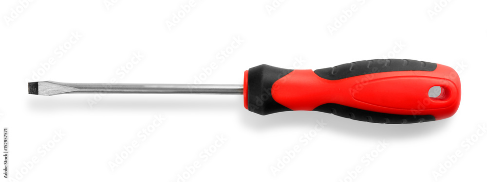 Wall mural multifunctional screwdriver on white background