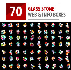 Fototapeta na wymiar Mega collection of glass stones