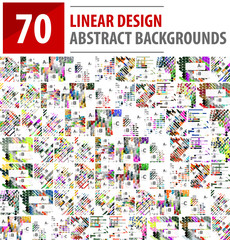 Fototapeta premium Mega collection of linear design backgrounds