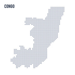 Fototapeta na wymiar Vector pixel map of Congo isolated on white background