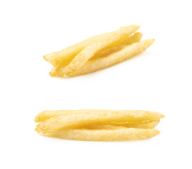 Fototapeta na wymiar Few potato french fries isolated