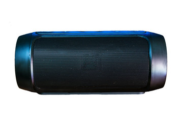 mini bluetooth loudspeaker isolated on over white background