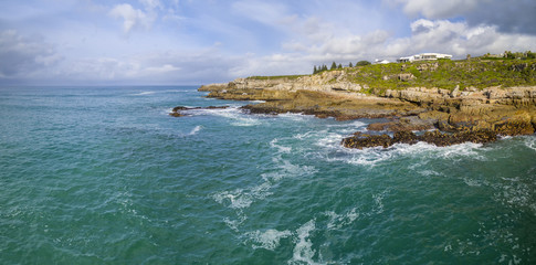 Top view of Hermanus coastal town, Cape Town, South Africa