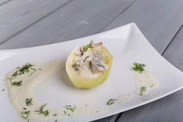 Fish in stem cabbage