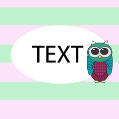 Owl invitation card template