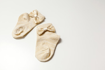cute kids socks isolated on white background