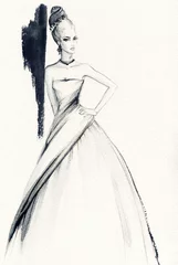 Fashion illustration. Watercolor painting  