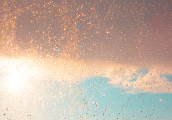 sunshine in the raindrops