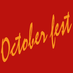 OCTOBER FEST on red background