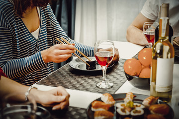 Dinner with friends.