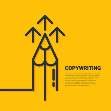 Blogging and copywriting line icon