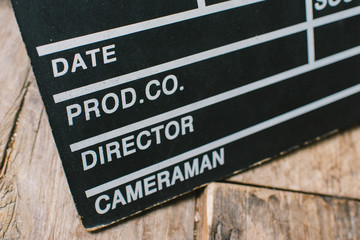 Film studio clapper,vintage style clapper,color tone edit
