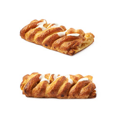 Sweet pastry bun isolated