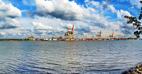 Clouds above the harbor