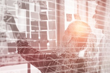 Composite image of stocks and shares