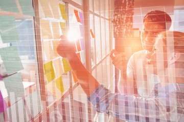 Composite image of blue data