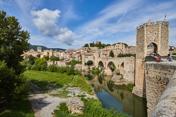 Fototapeta premium Besalu medieval village in Girona, Spain