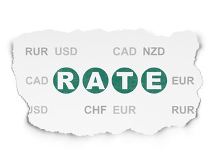 Obraz premium Money concept: Rate on Torn Paper background