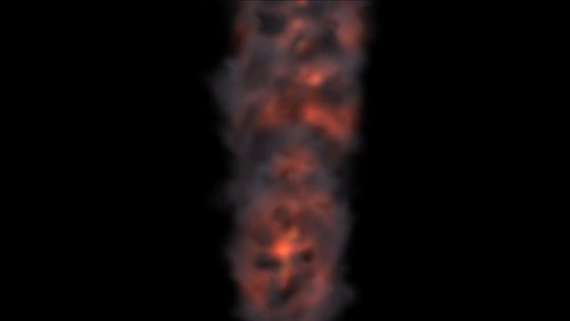 4k huge explosion,blast flow fireball & smoke in space,war scene.