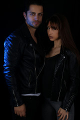 Book cover for a vampire novel - Attractive couple of vampires