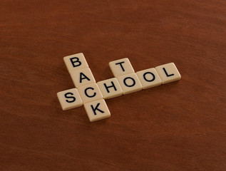 Obraz premium Crossword puzzle with words Back To School. Education concept