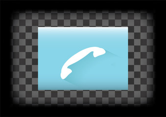 Flat web phone icon