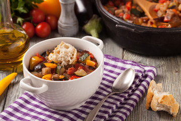 Ratatouille, classic French stew of summer vegetables