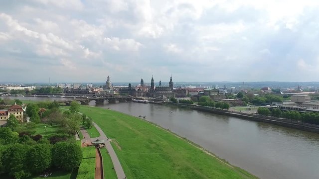 Luftbildaufnahmen Dresden City Skyline