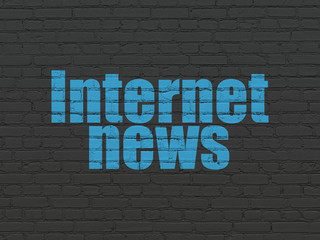 Fototapeta premium News concept: Internet News on wall background